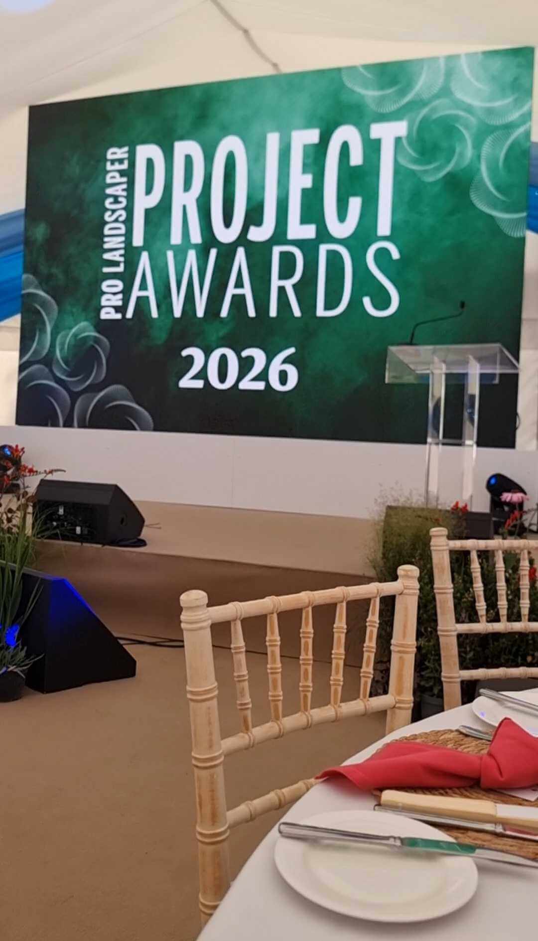 Pro Landscaper Project Awards 2026 stage and lectern